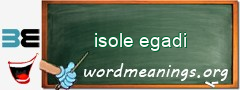 WordMeaning blackboard for isole egadi